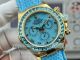 Swiss Replica Rolex Beach Daytona Diamond Bezel Baby Blue Leather Strap Watch (3)_th.jpg